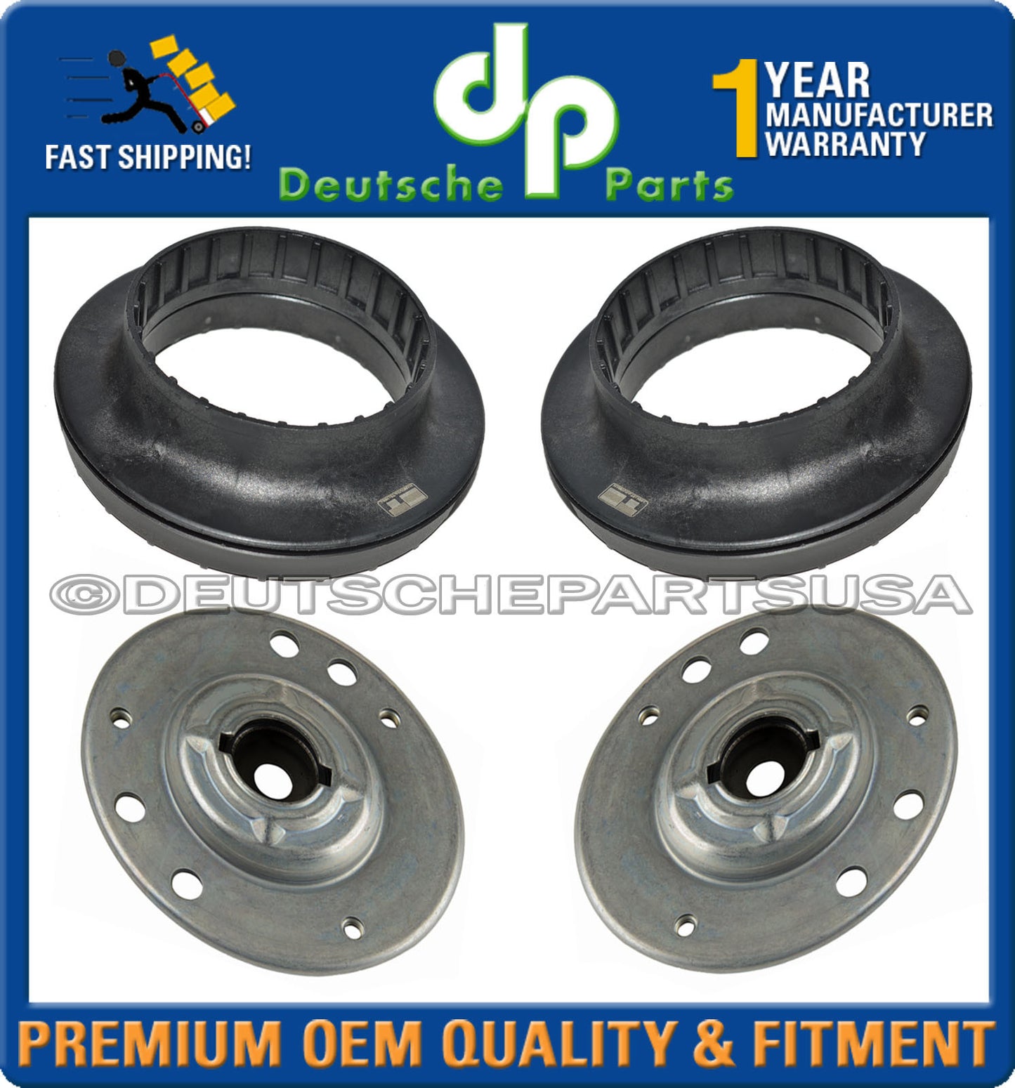 Saab 9-3 Front Shock Strut Mount Mounts + Bearing Bearings LH+ RH 13188763 SET 4