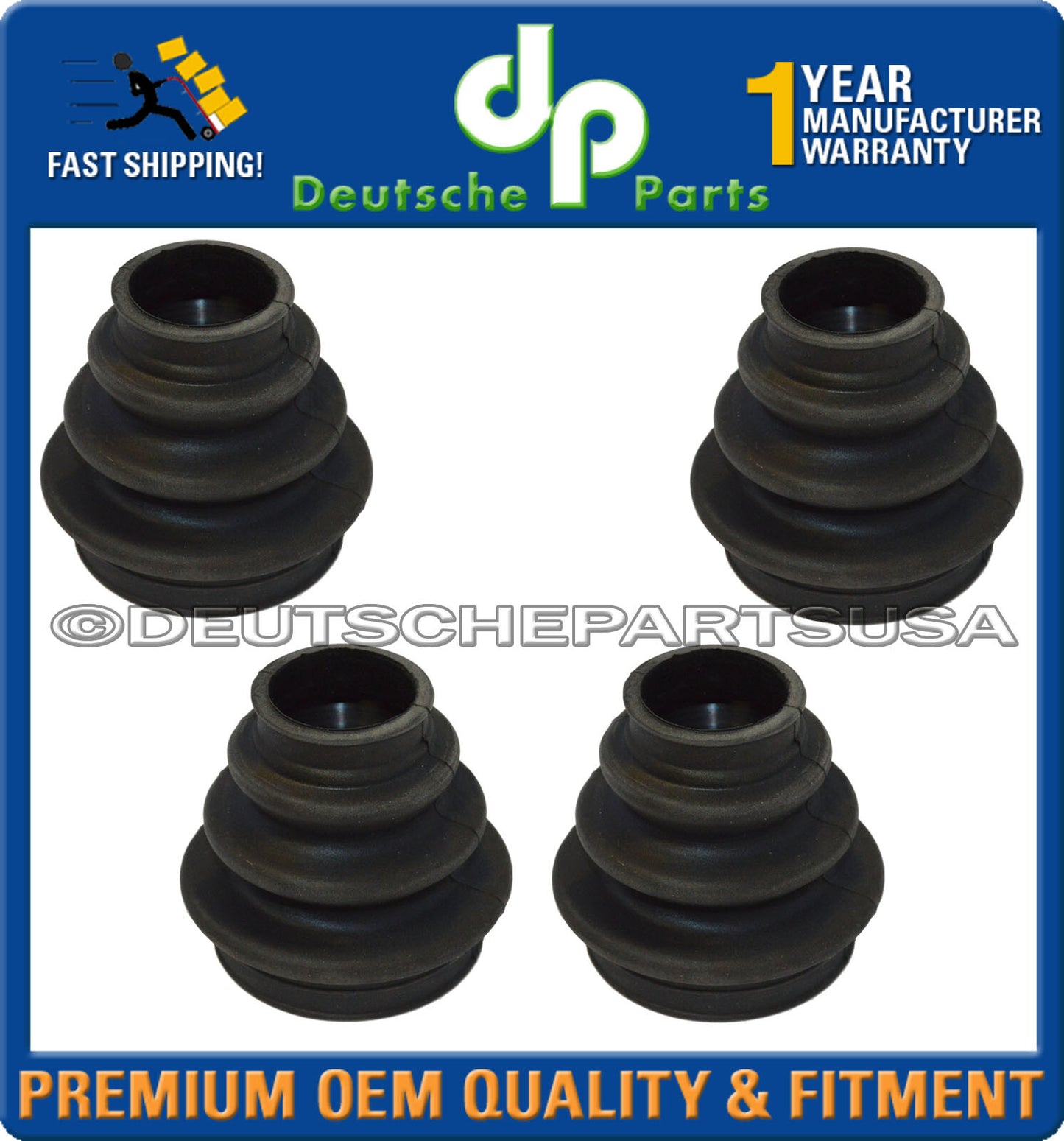 Porsche 911 Boxster Cayman Rear Axle Boot 99633229300 996 332 293 00 Set of 4