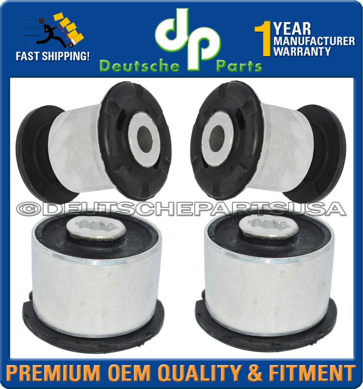 Porsche Panamera Front SWAY Stabilizer Bar Lower Control Arm Bushings Kit 12