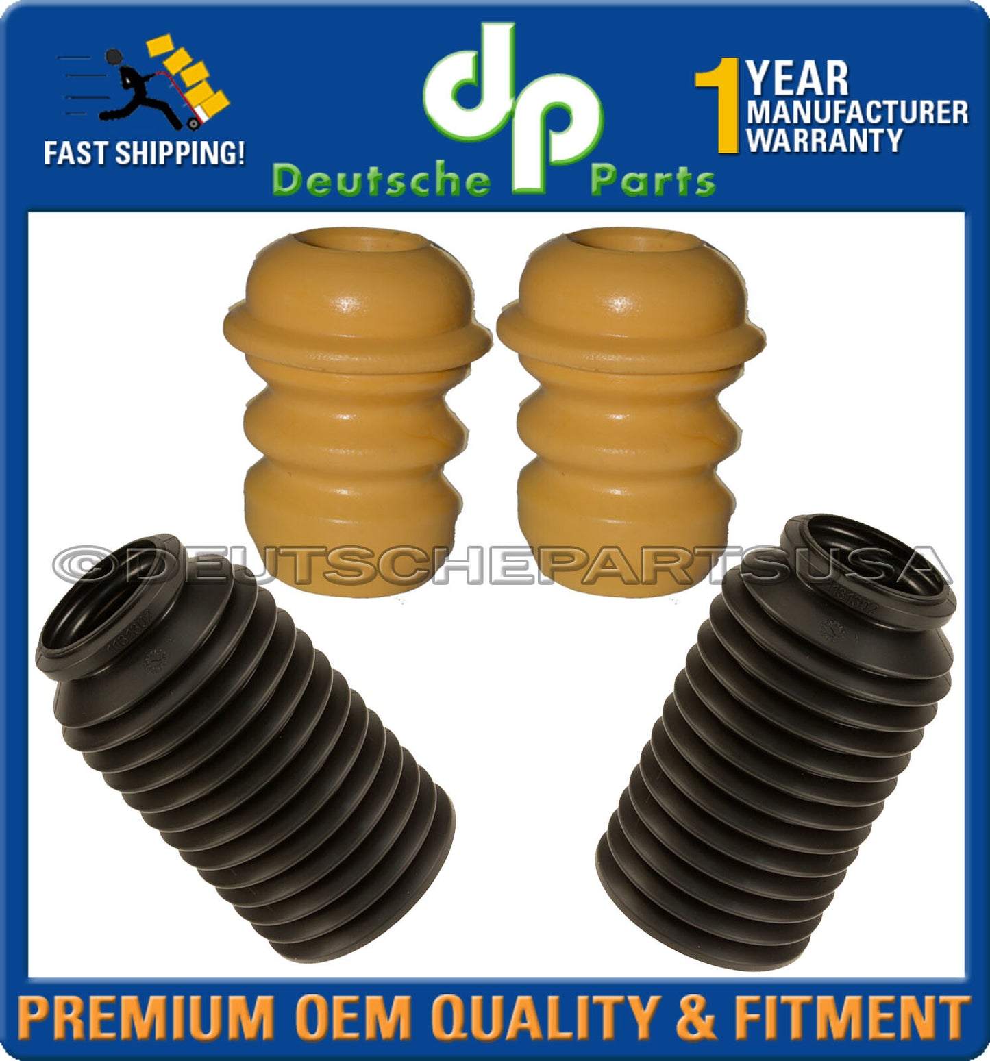 Porsche 911 996 Front & Rear Rubber Strut Shock Absorber Bump Stop Dust Bellow