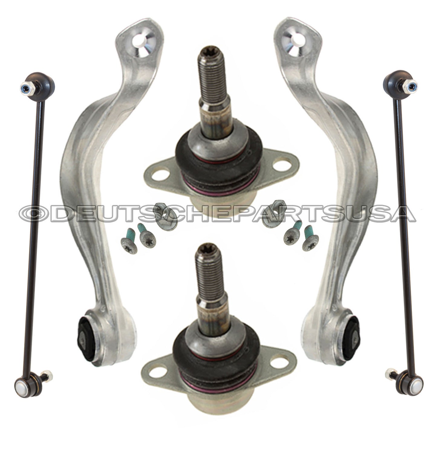 Front Control TENSION STRUTS Arm + Ball Joints + Front Sway Bar Links for BMW xi