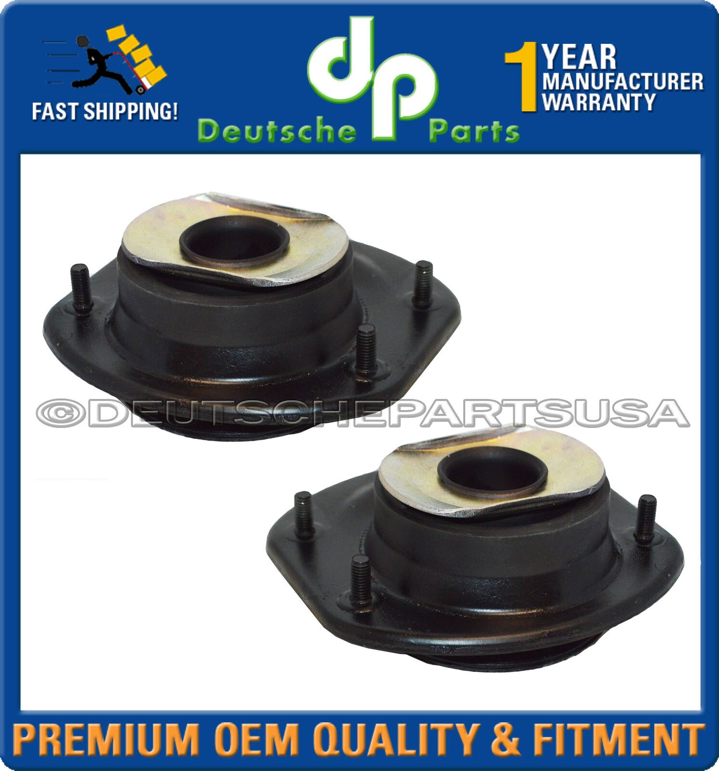 Porsche 911 964 Front + Rear Upper Shock Flange TOP Mount Mounts Bearing Set 4