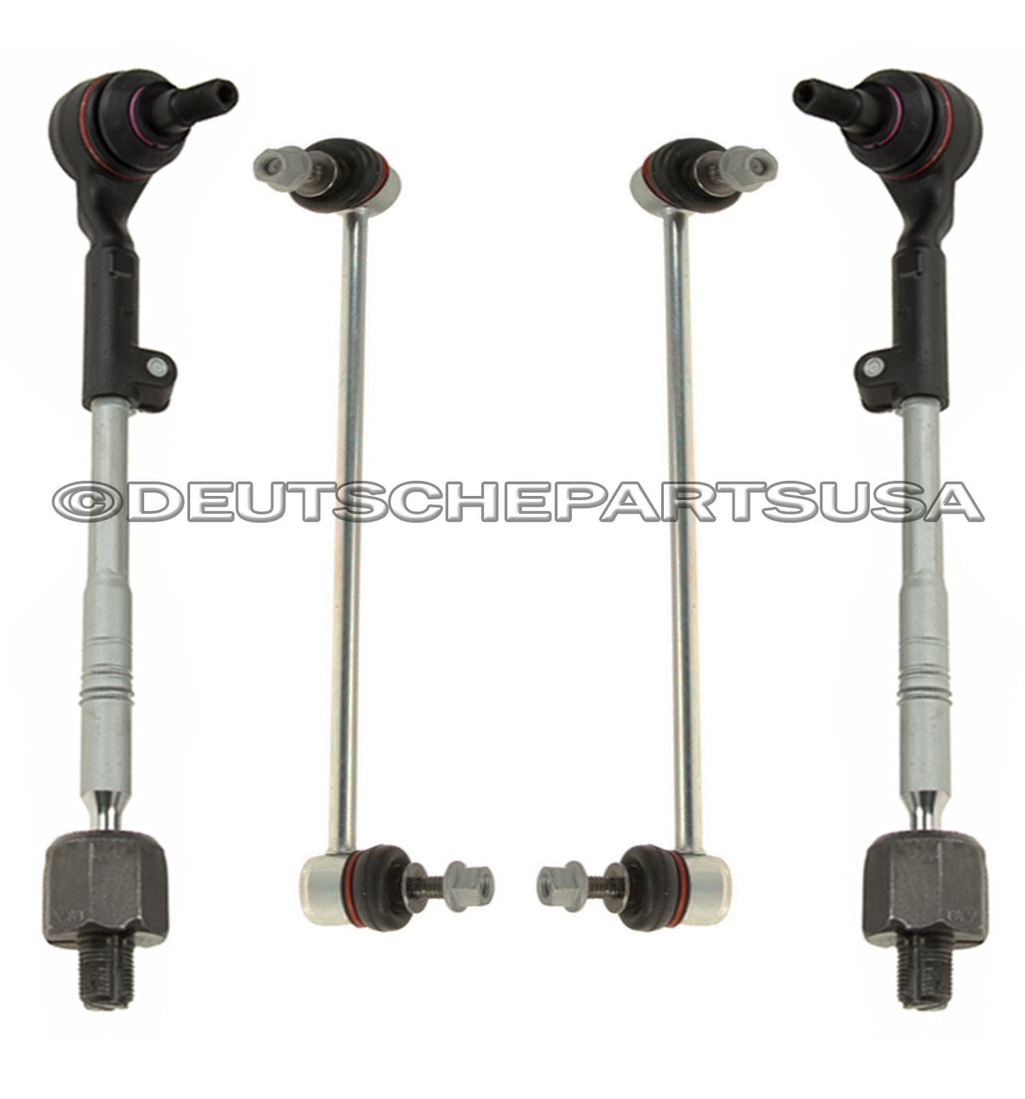 TIE ROD RODS END + SWAY BAR LINK LINKS for BMW E90 E91 E92 Xi xDrive SET 4
