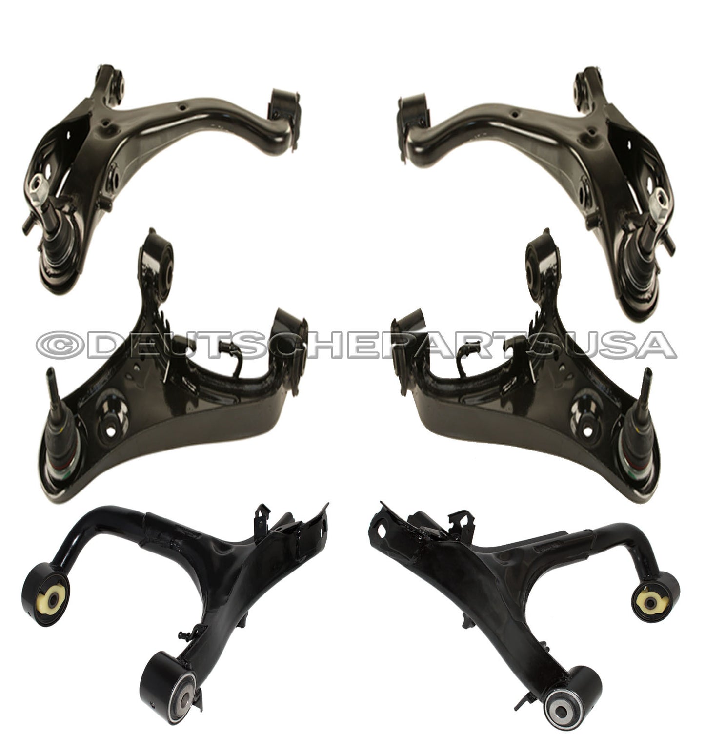 LAND ROVER LR3 FRONT + REAR CONTROL ARM ARMS BALL JOINT JOINTS KIT 6 L+R