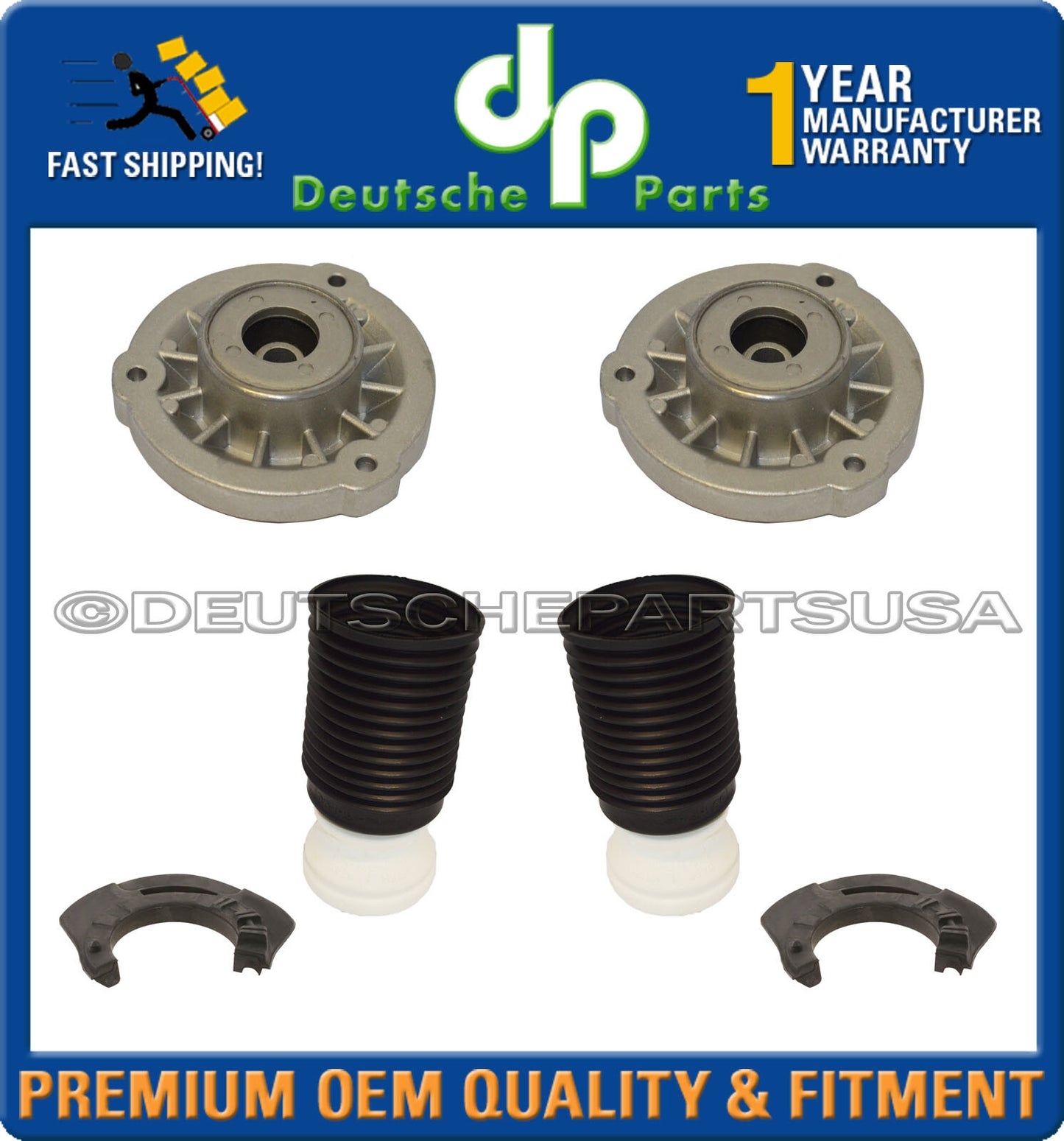 Rear Suspension Strut Shock TOP Mount Mounts EDC BMW F25 F26 X3 X4 Set 8