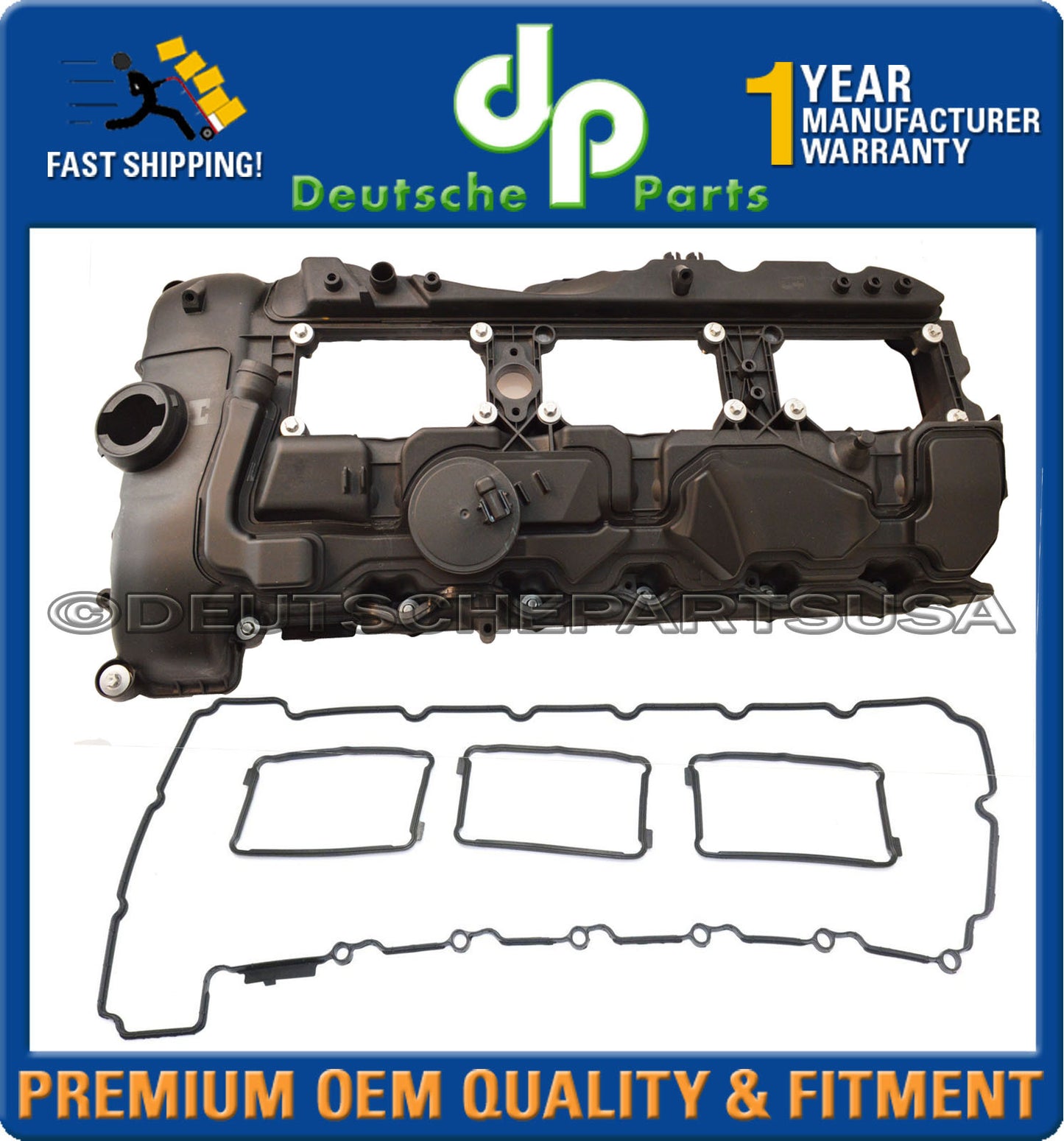 BMW X5 740i X3 335i 135i 535i xDrive Engine Valve Cover w/ Gasket 11127570292