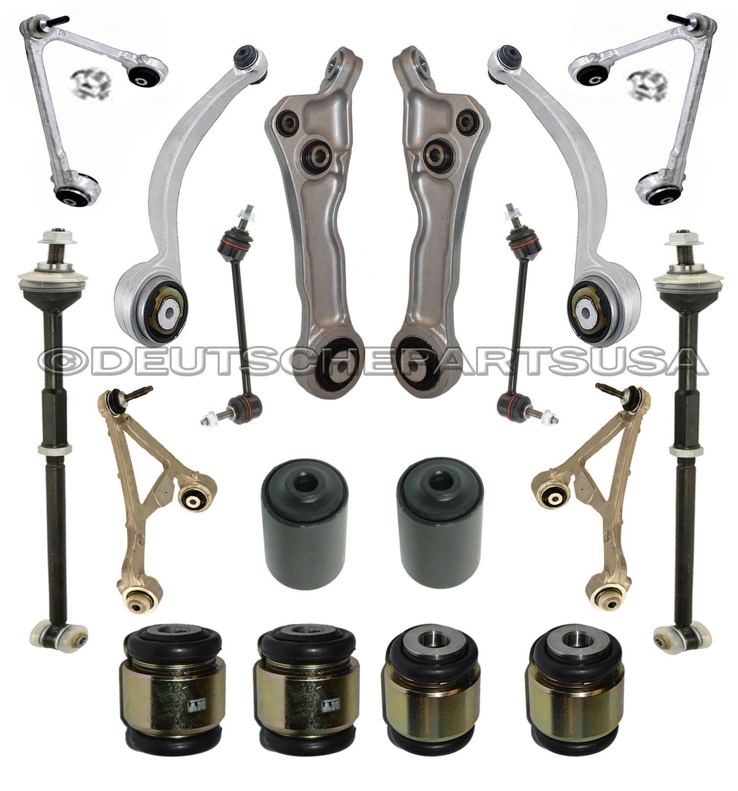 UPPER+LOWER CONTROL ARMS BALL JOINTS BUSHING TOE LINK TIE ROD JAGUAR VANDEN PLAS
