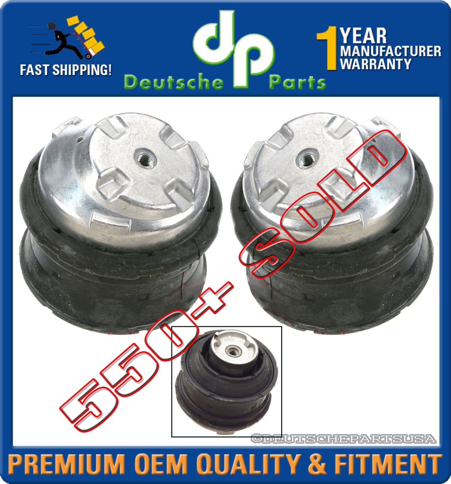 Mercedes W210 E320 E430 E55 Engine Motor Mount Mounts L + R 2022404917 SET of 2