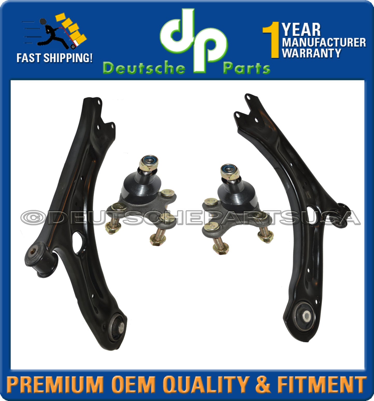 Front LOWER Wishbone Control Arm Arms Ball Joint Joints f VW BEETLE PASSAT SET 4