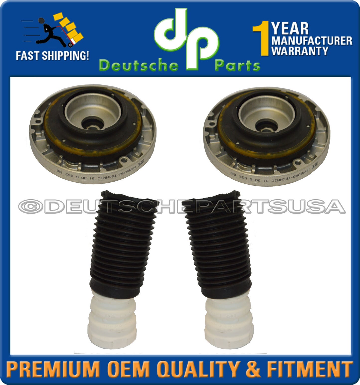 Front Strut Shock Mount Bearing mount Bump Stop EDC BMW F25 F26 X3 X4 L+R SET 8