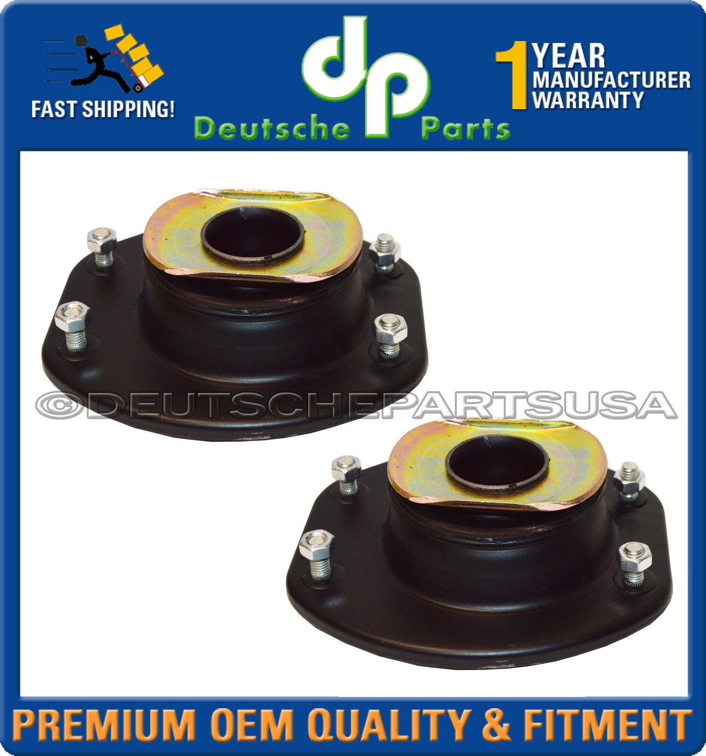 Porsche 911 993 Front + Rear Upper Shock Strut Flange Mount Mounts Bearing SET 4