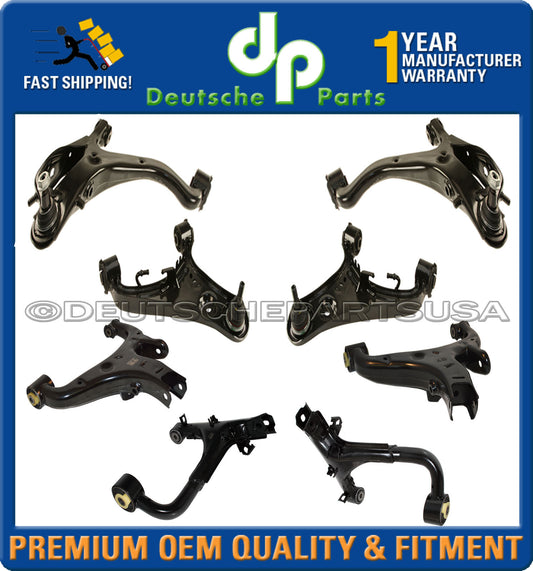 LAND ROVER LR3 FRONT & REAR UPPER + LOWER CONTROL ARMS BALL JOINT JOINTS L+R - 8