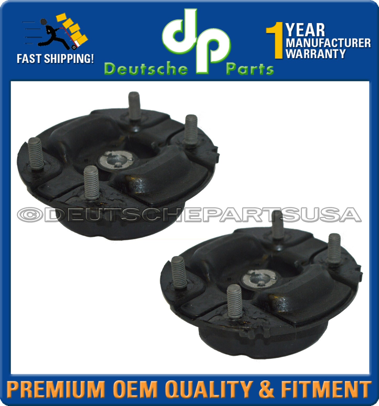Porsche 911 993 Front + Rear Upper Shock Strut Flange Mount Mounts Bearing SET 4