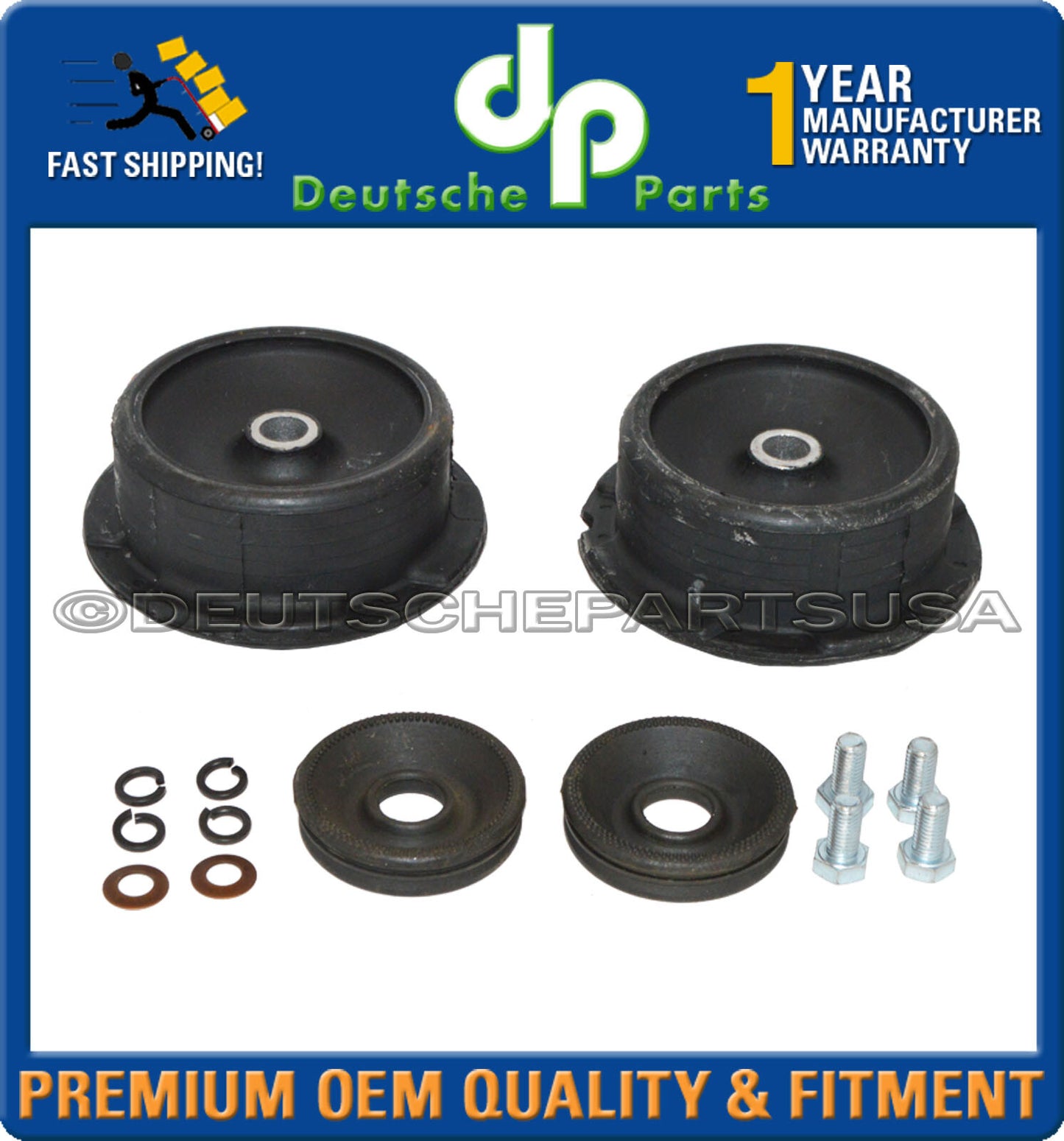 Mercedes W126 300SD 380SE 500SEL Rear Subframe Mount Kit 1263500175