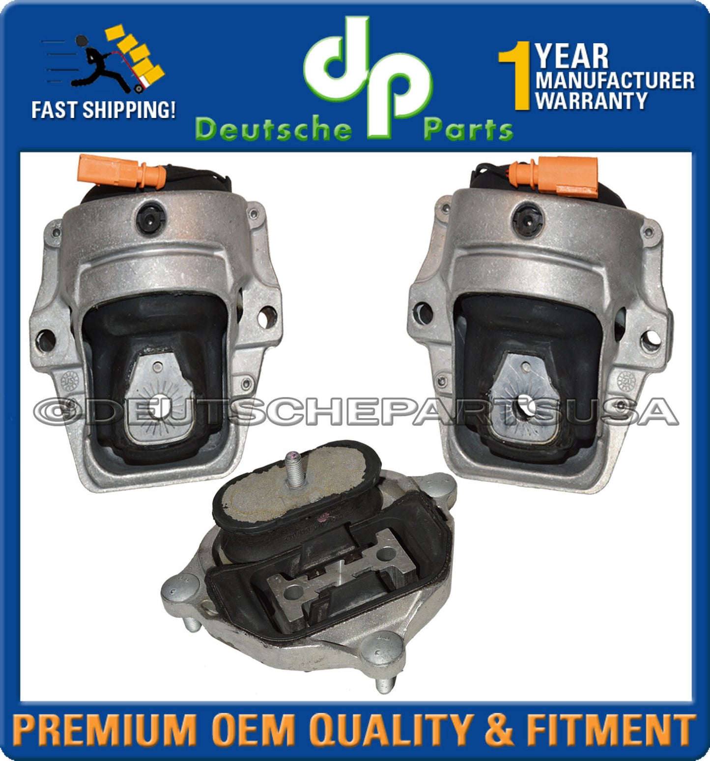 2014 2015 2016 Porsche Macan Electric Engine Transmission Motor Mount Mounts Set