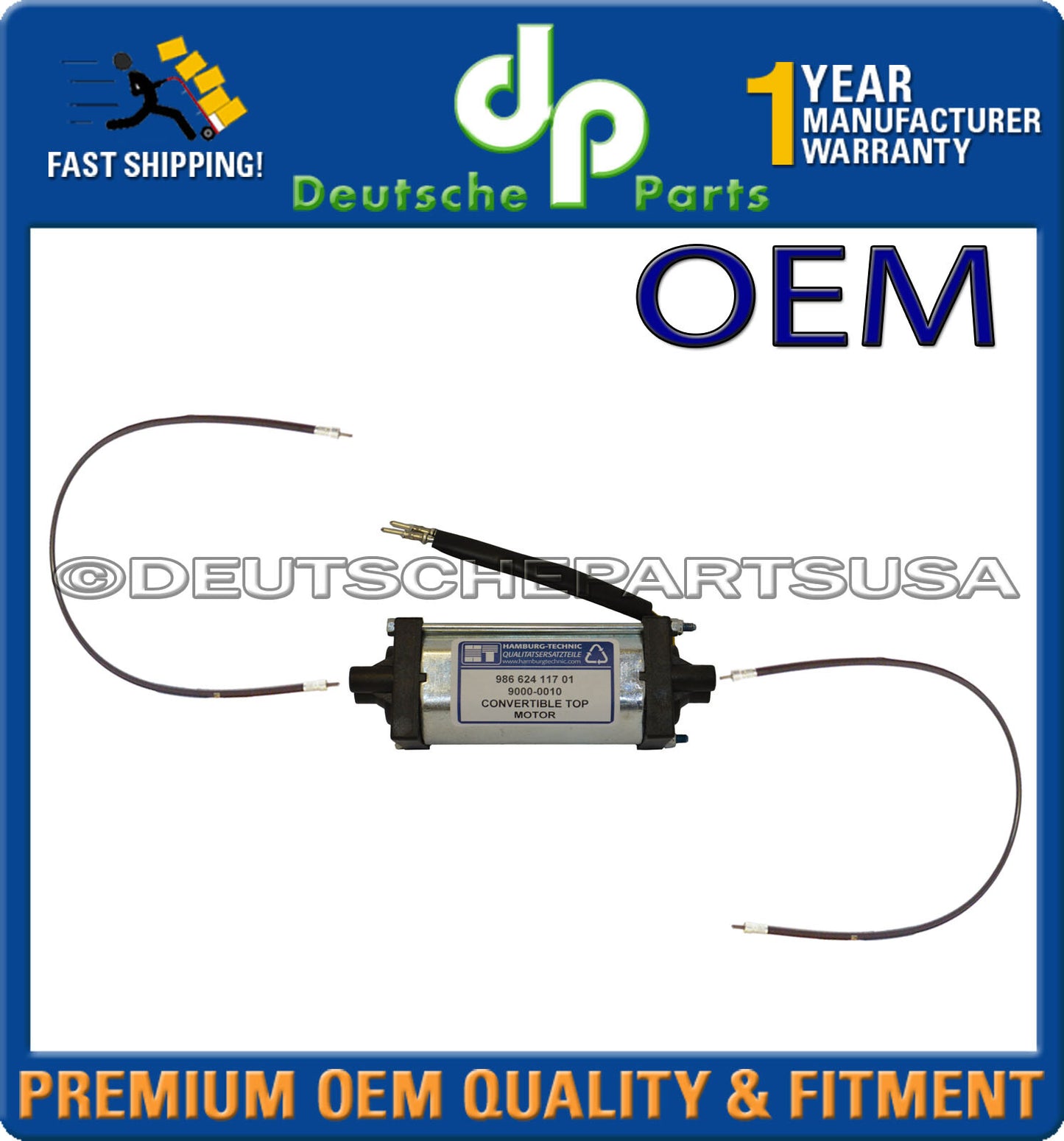 Porsche 986 Boxster Convertible Top Motor Cable -motor to Transmission L+R Set 3