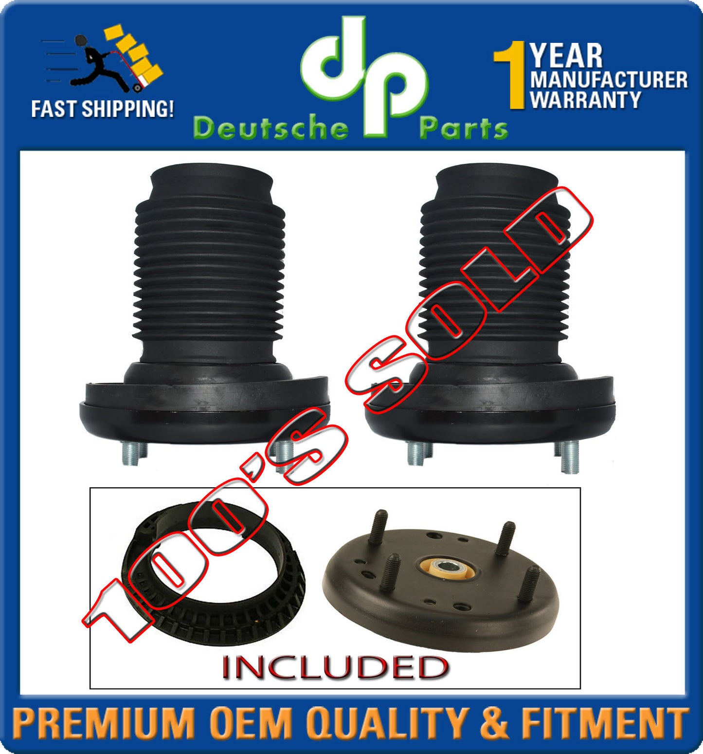 JAGUAR S-TYPE XF XFR Front STRUT SHOCK MOUNT MOUNTS SPRING SEAT XR858419 SET 6