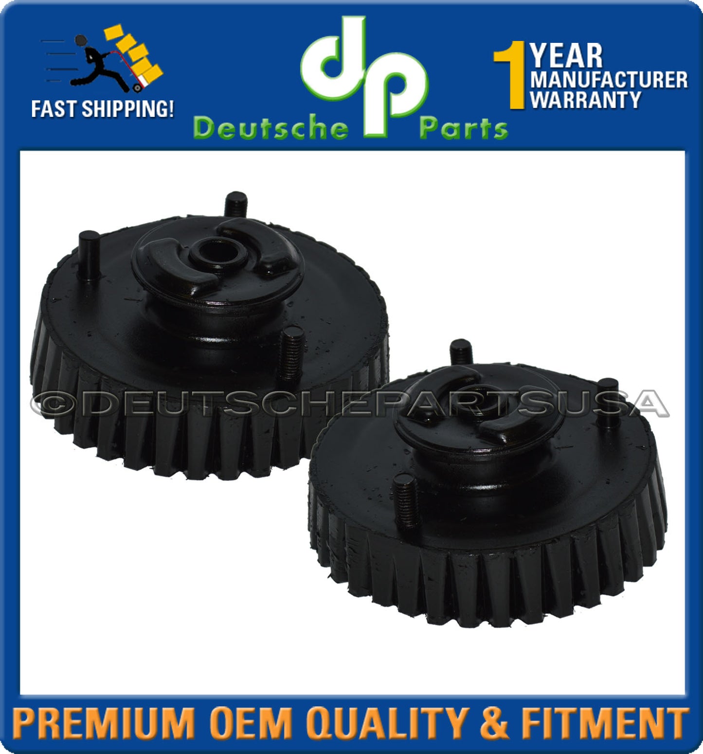 Porsche 911 964 Front + Rear Upper Shock Flange TOP Mount Mounts Bearing Set 4