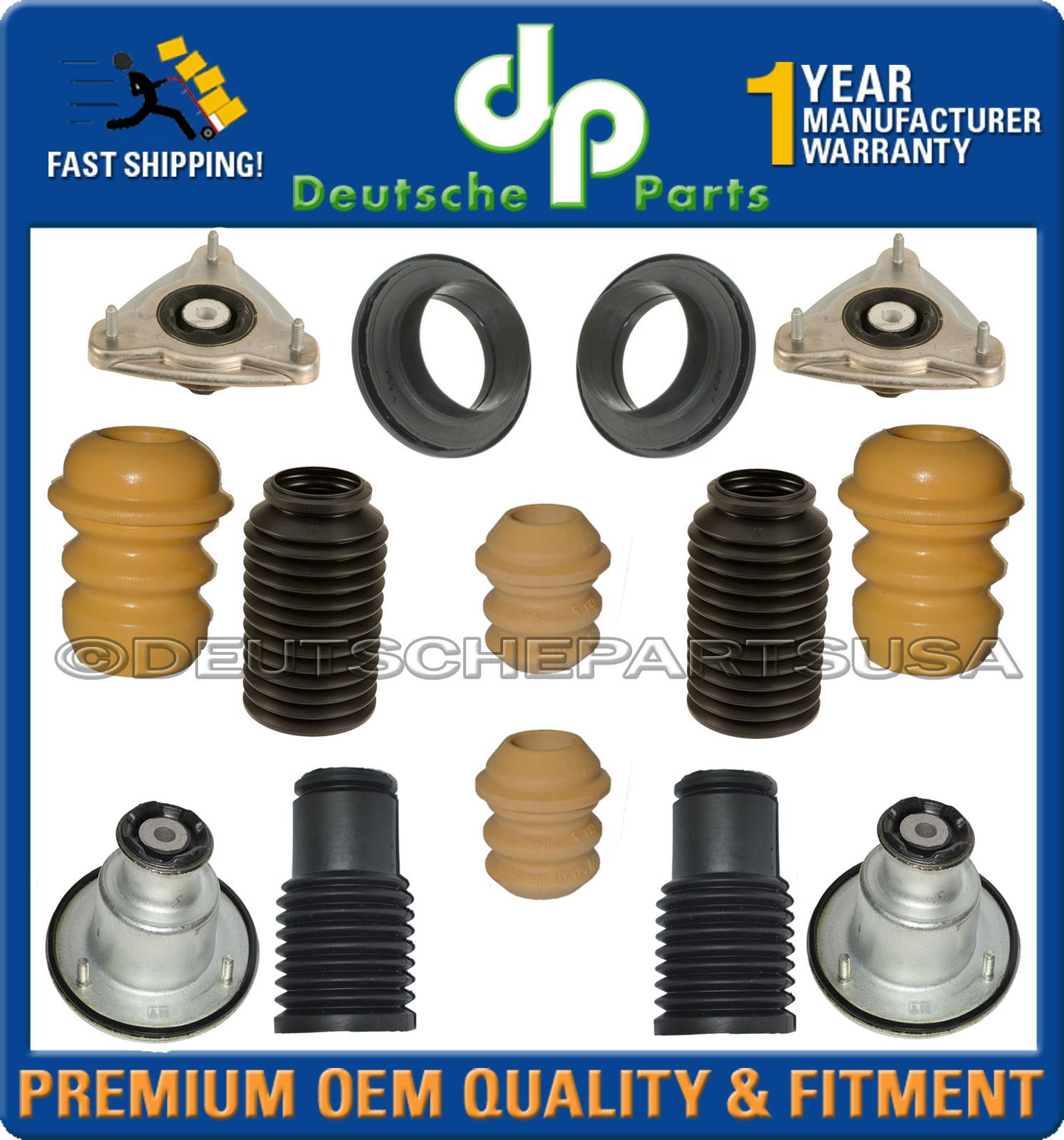 PORSCHE 987 BOXSTER CAYMAN Control ARMS Ball Joint STRUT MOUNT SUSPENSION Kit 32