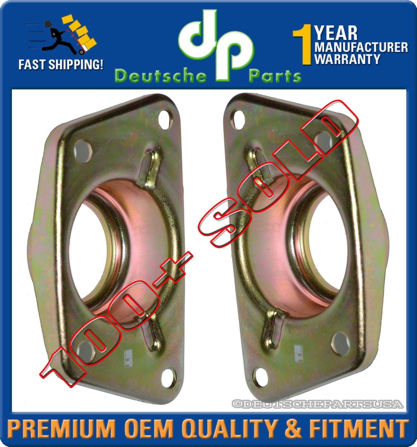 Porsche 911 Cover Plate for Rear Torsion Bar Spring plate Mount 90133315300 SET