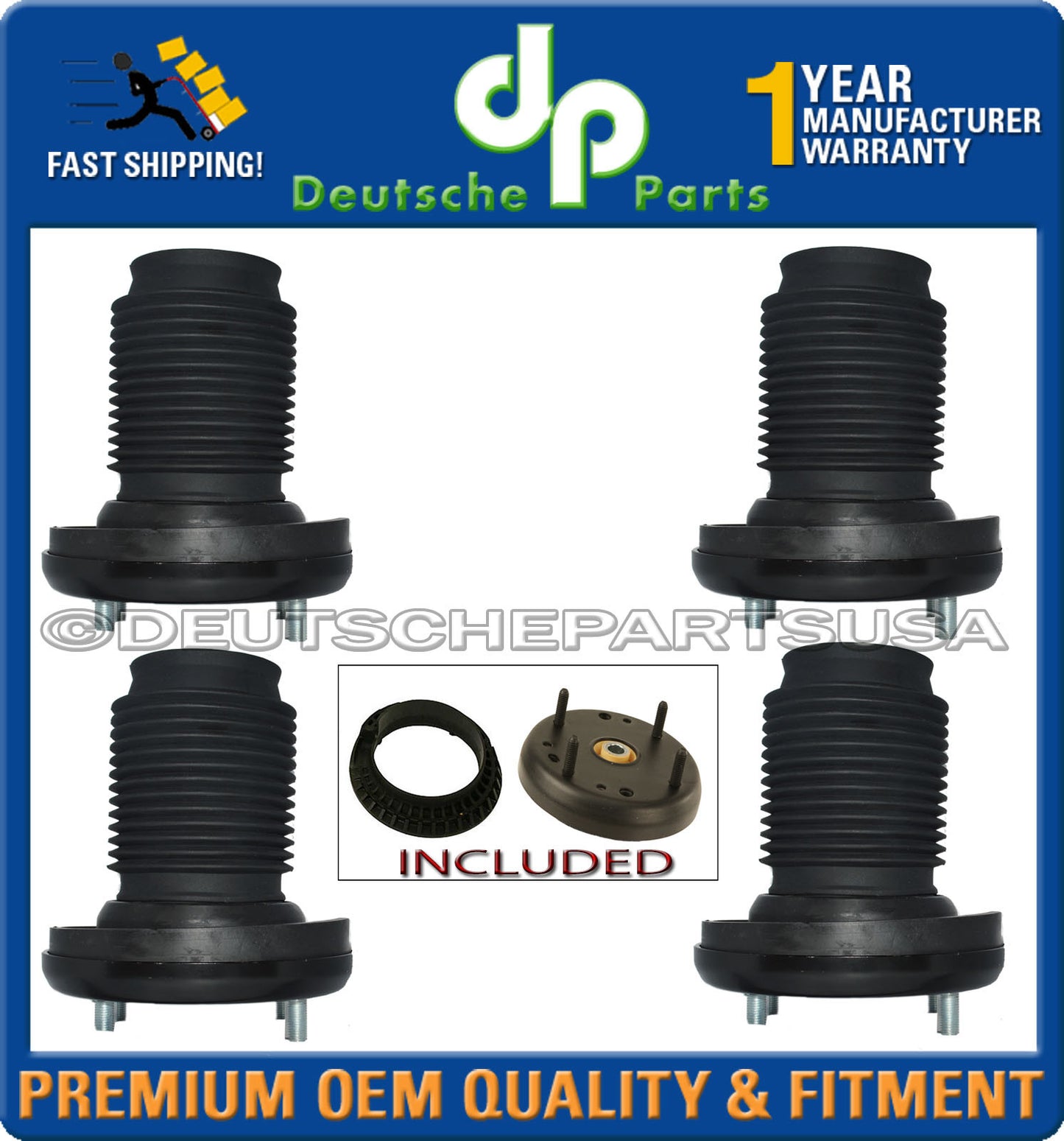 JAGUAR S-TYPE Front + Rear STRUT SHOCK MOUNT MOUNTS + SPRING SEAT + BOOT SET 12