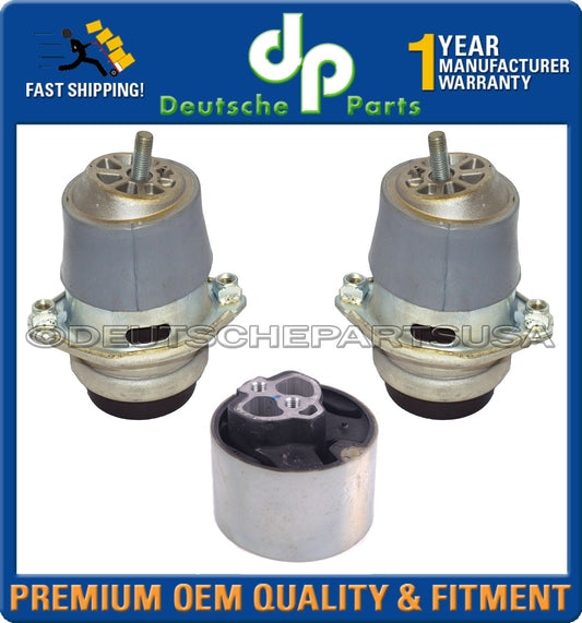 Porsche Cayenne 4.8 Engine Motor Transmission Mounts LH + RH 2011-2016 Set of 3