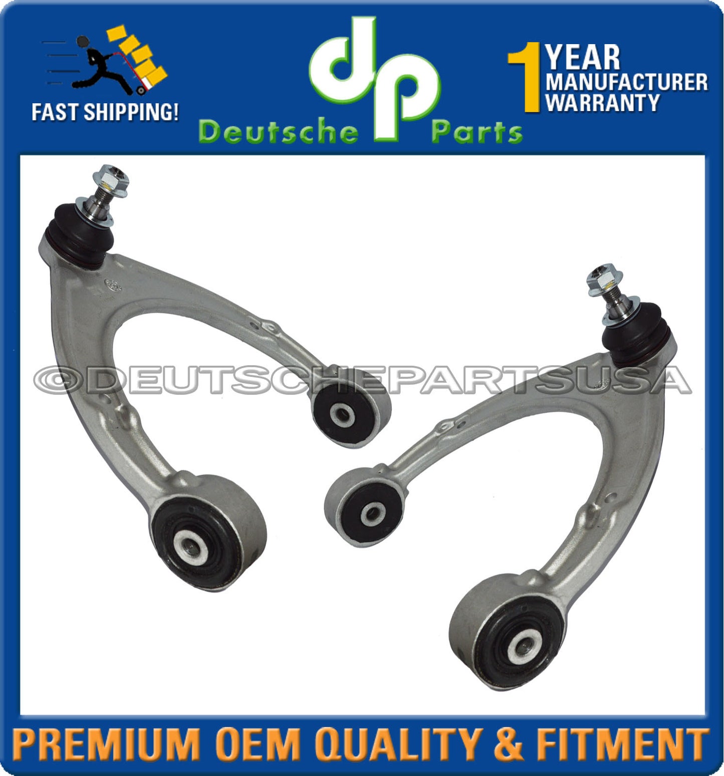 Porsche Panamera Front Upper Lower Control Arm Ball Joint Joints Bushings Set 6