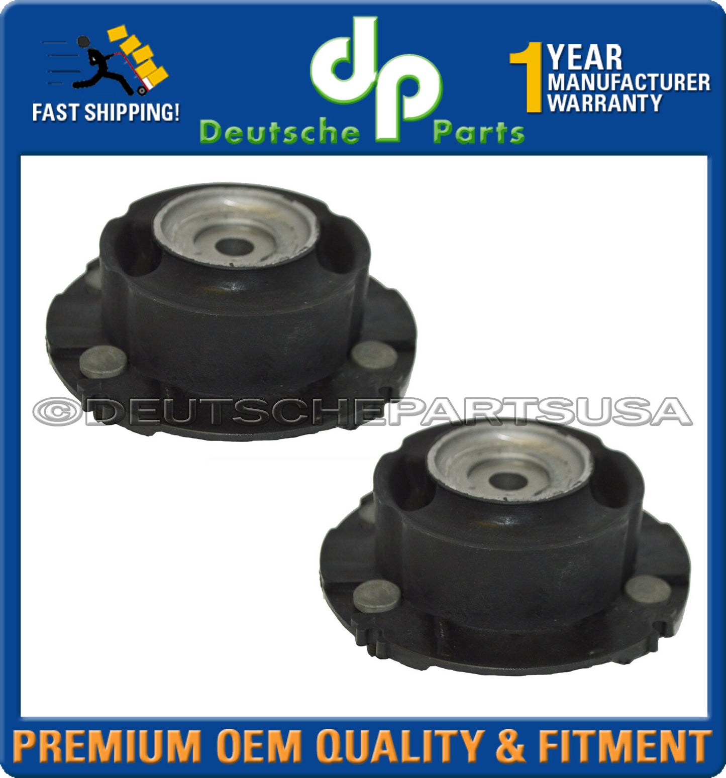 Porsche 911 993 Front Rear Upper Shock Strut Flange Mount Bearing Bump Stop SET