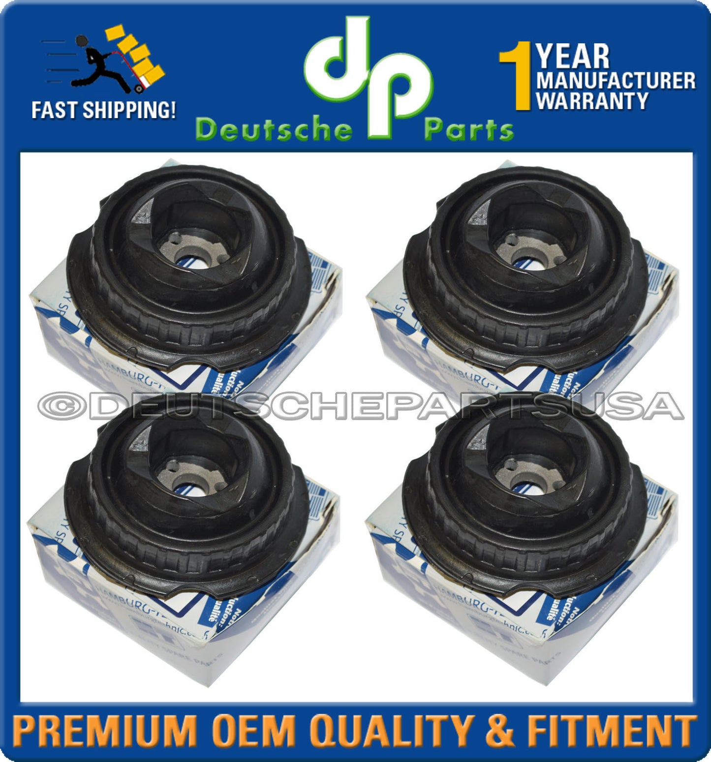 PORSCHE CAYENNE Upper Strut Mount Mounts Front Rear Left Right 95534301800 Set 4
