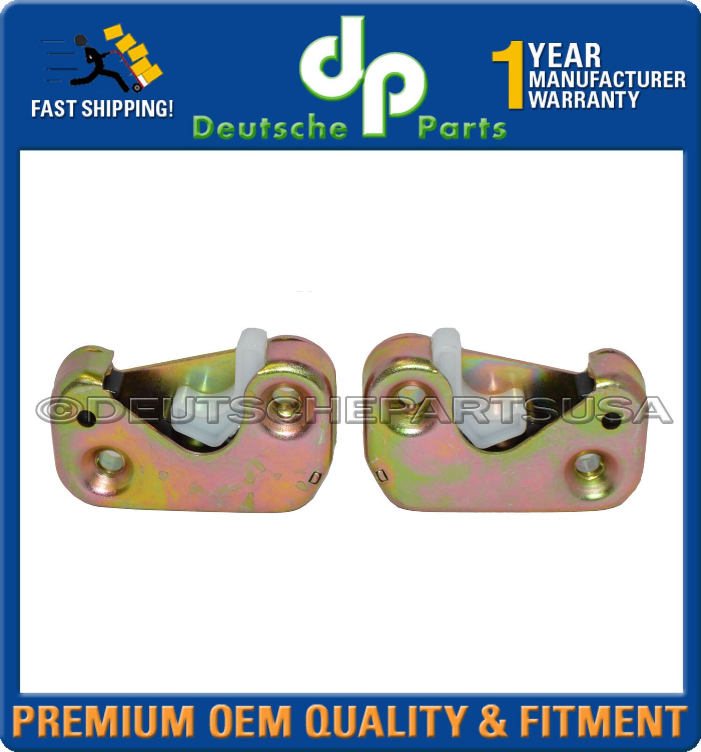 PORSCHE 911 912 DOOR Check STRIKER STRIKE PLATES 1965-1967 LEFT RIGHT SET 4