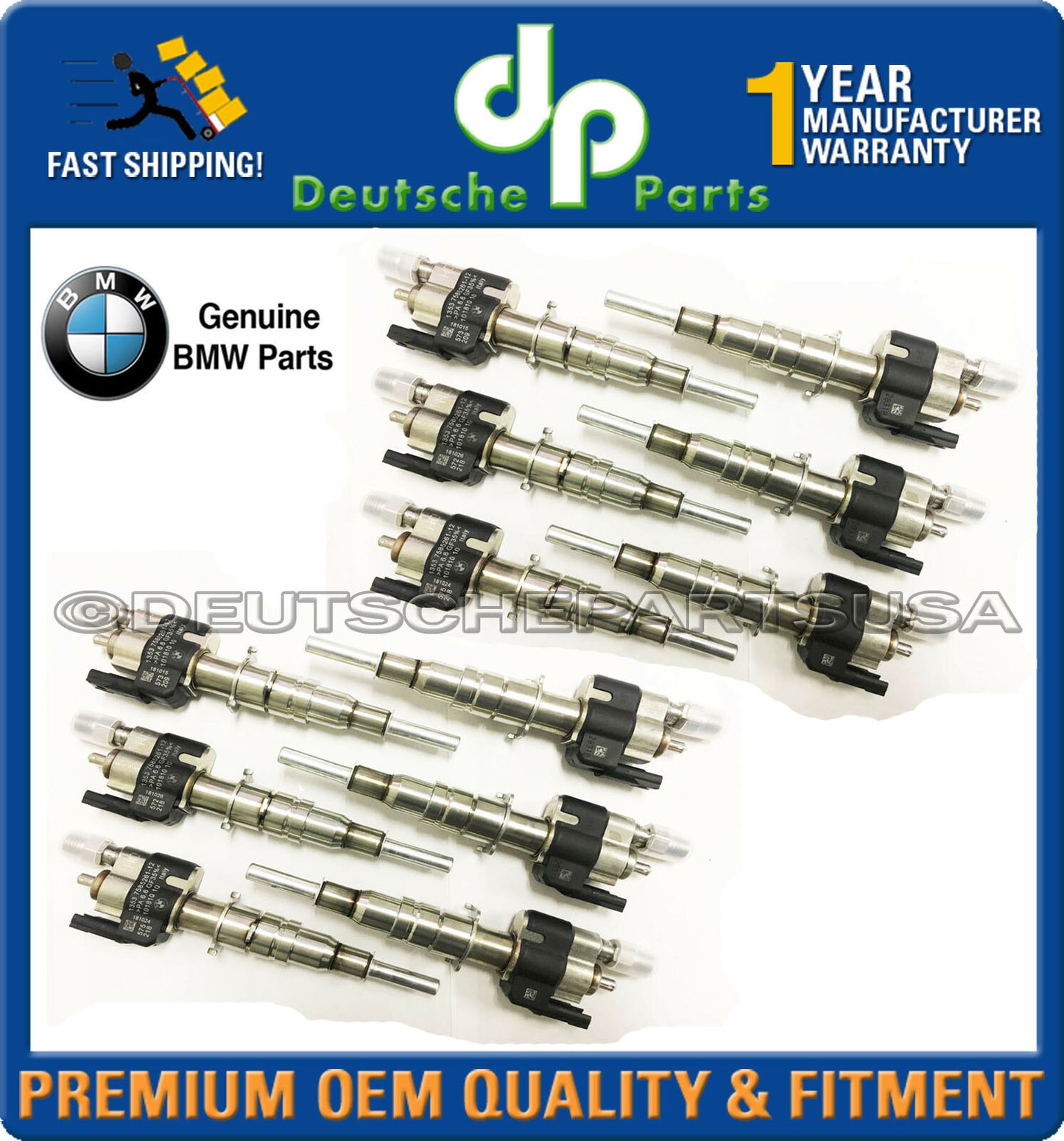 BMW 760Li 2010-2015 Fuel Injector 13 53 8 616 079 13538616079 SET of 12
