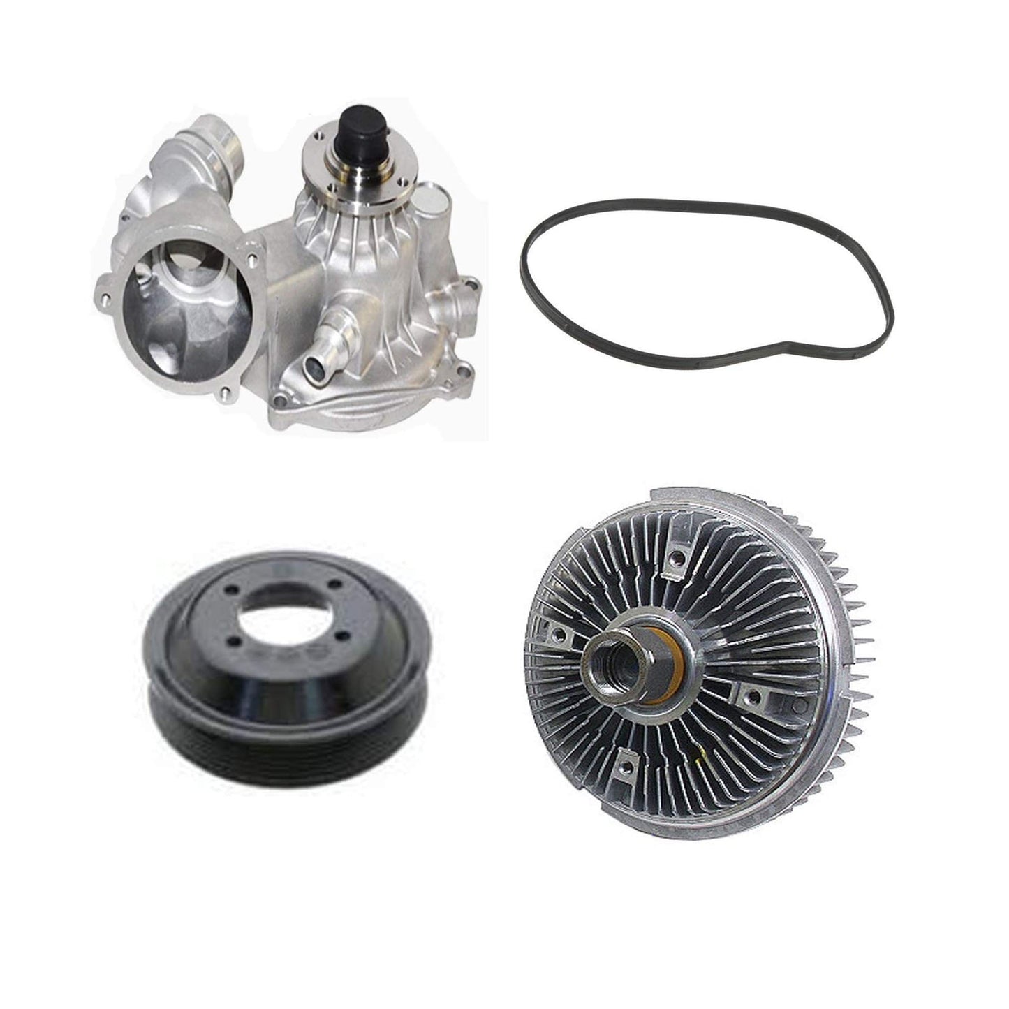 WATER PUMP ALUMINUM PULLEY GASKET FAN CLUTCH