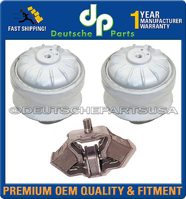 MERCEDES BENZ W201 W124 ENGINE MOTOR TRANSMISSION MOUNT MOUNTS 1242401917 SET 3