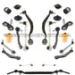 FRONT + REAR CONTROL ARMS TIE RODS MOTOR STRUT MOUNTS SUSPENSION KIT for BMW E38