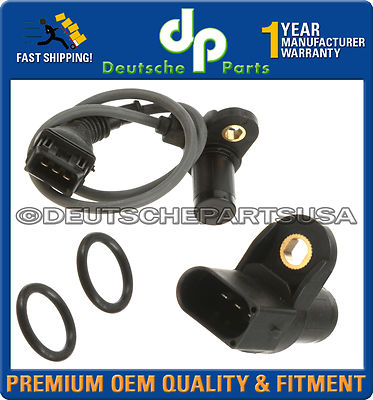 INTAKE + EXHAUST Camshaft CAM Position Sensor + 2 O'RING SET 4 for BMW E39