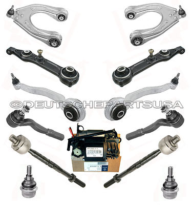 Mercedes W211 OEM SUSPENSION COMPRESSOR + Control Arm Ball Joint Tie Rod Kit