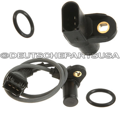 INTAKE + EXHAUST Camshaft CAM Position Sensor + 2 O'RING SET 4 for BMW E39