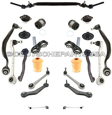 FRONT + REAR CONTROL ARMS TIE RODS MOTOR STRUT MOUNTS SUSPENSION KIT for BMW E38