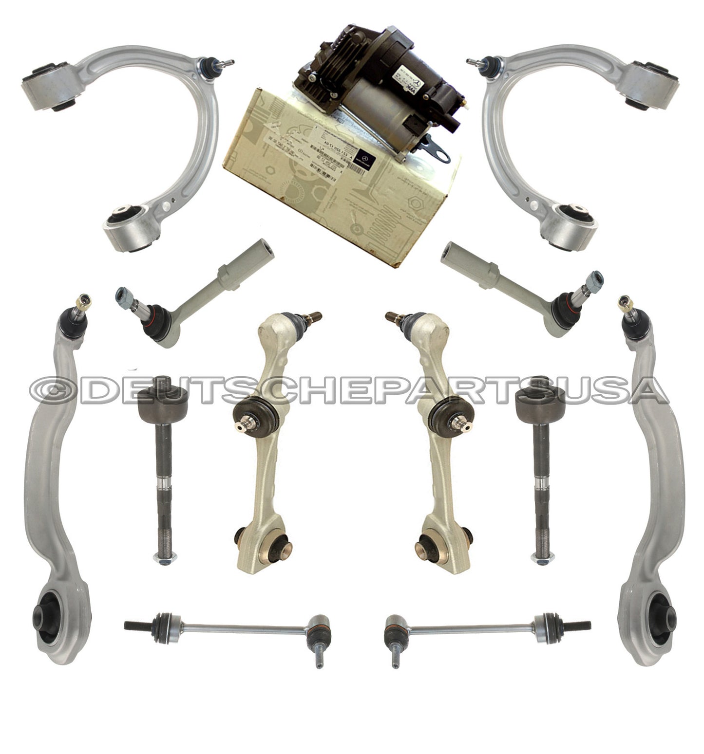 Mercedes W221 SUSPENSION COMPRESSOR Front UPPER LOWER Control Arm Ball Joint Kit