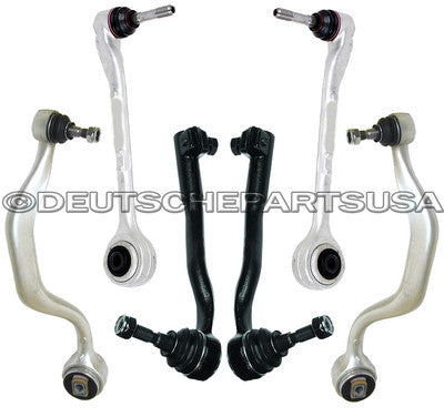 UPPER THRUST LOWER CONTROL ARMS BALL JOINT TIE ROD KIT 6 for BMW E39 540i 540iT
