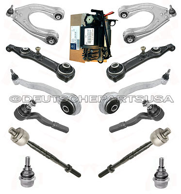 Mercedes W211 OEM SUSPENSION COMPRESSOR + Control Arm Ball Joint Tie Rod Kit