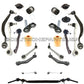 FRONT + REAR CONTROL ARMS TIE RODS MOTOR STRUT MOUNTS SUSPENSION KIT for BMW E38