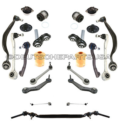 FRONT + REAR CONTROL ARMS TIE RODS MOTOR STRUT MOUNTS SUSPENSION KIT for BMW E38