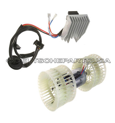MERCEDES W124 HEATER A/C FAN BLOWER MOTOR & BLOWER REGULATOR RESISTOR UNIT SET 2