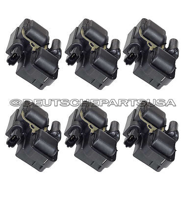 MERCEDES BENZ E320 ML320 CLK320 CLK430 C280 IGNITION COILS 6 x 000 158 78 03 SET