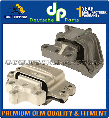 AUDI A3 Volkswagen Jetta GTI 2.0 L4 ENGINE MOTOR MOUNT + LEFT TRANSMISSION MOUNT