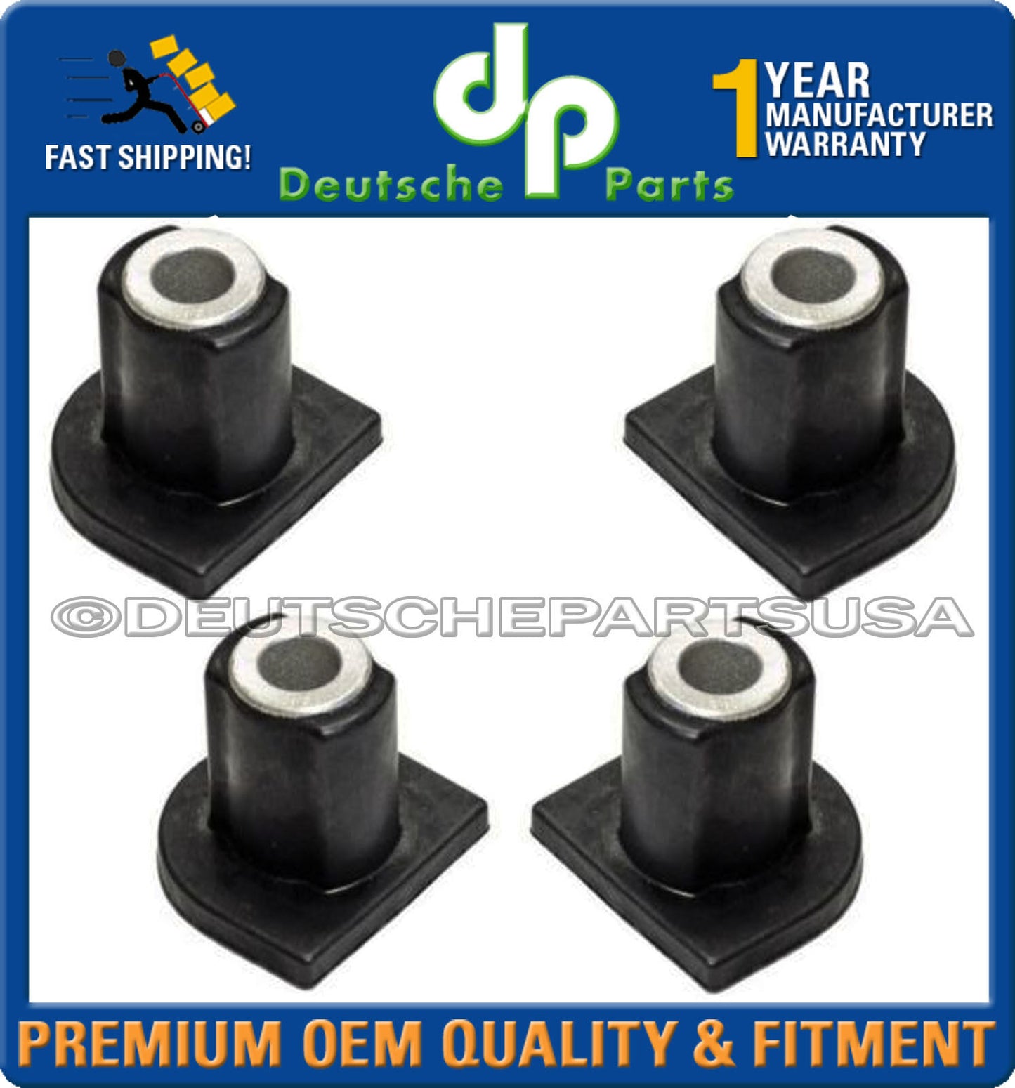 Mercedes W163 ML320 ML500 Steering Rack & Pinion Mount Bushing 1634630066 Set 4