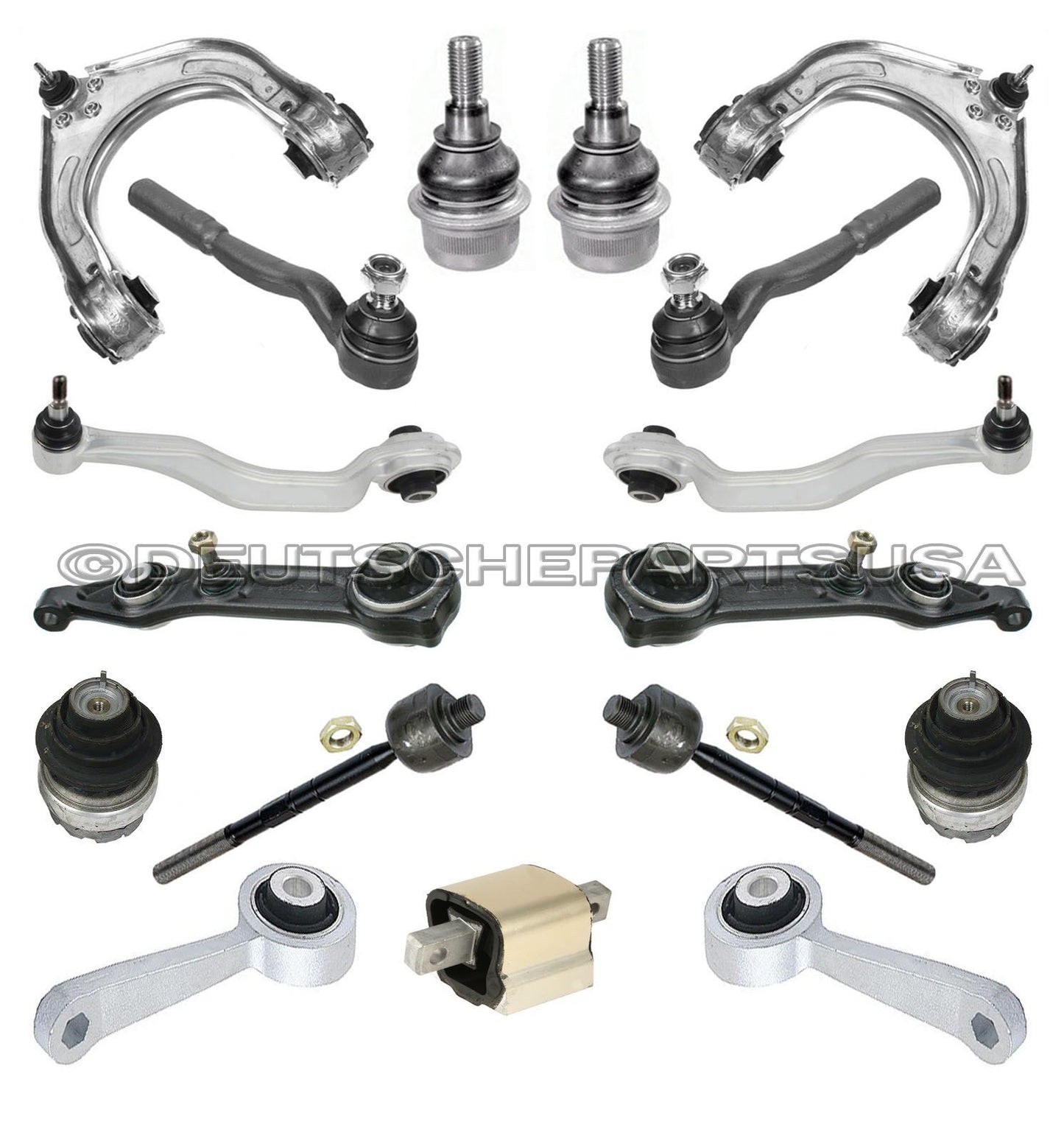 Mercedes W211 E320 Control Arms Ball Joints ENGINE TRANNY MOUNTS SUSPENSION Kit