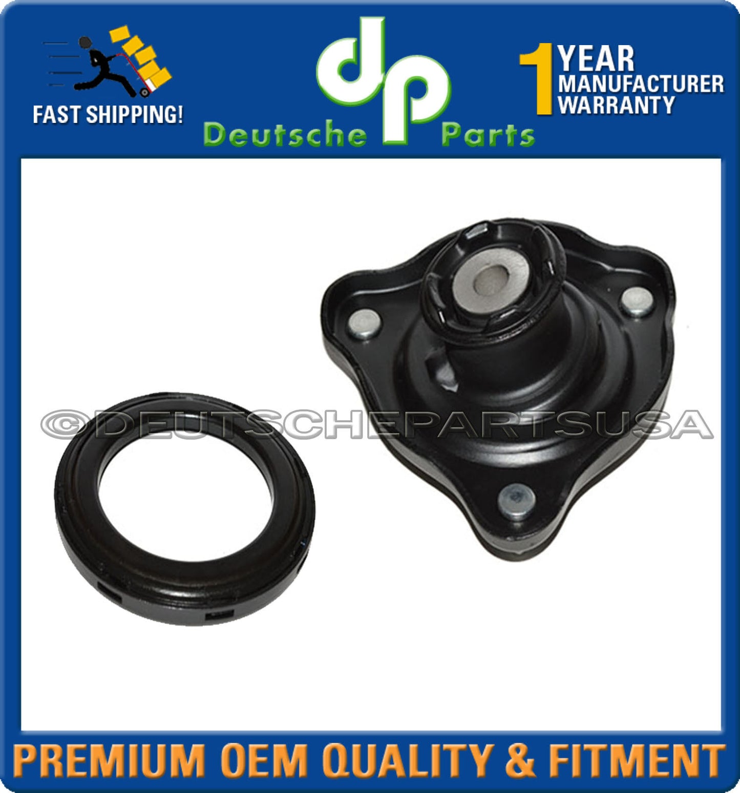 PORSCHE 996 C4 4S TURBO FRONT UPPER SHOCK STRUT MOUNT BEARING RIGHT 99634301604