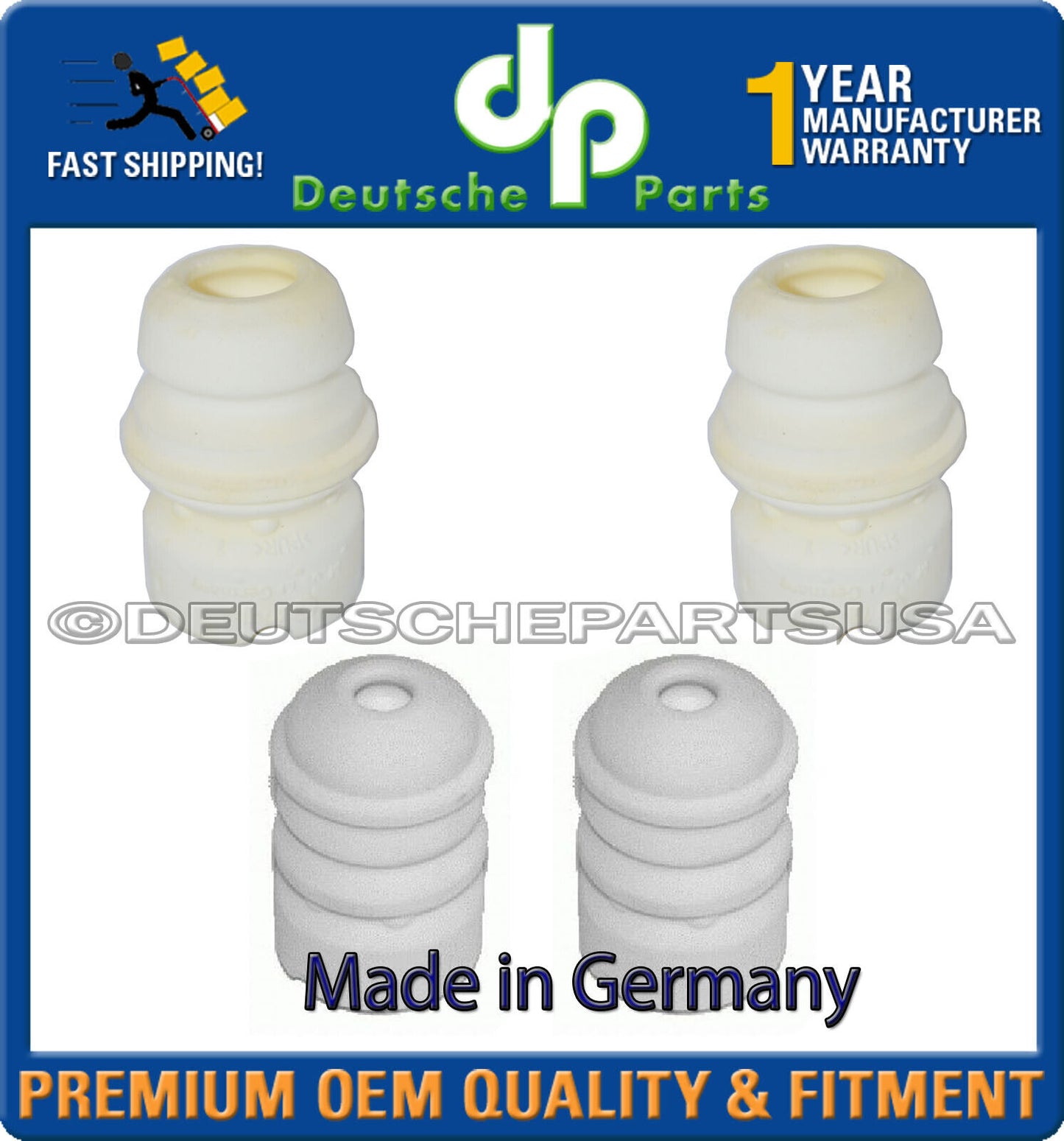 BMW E46 Front Rear Suspension Strut Bump Stop  Set of 4 OEM- MADE IN GERMANY